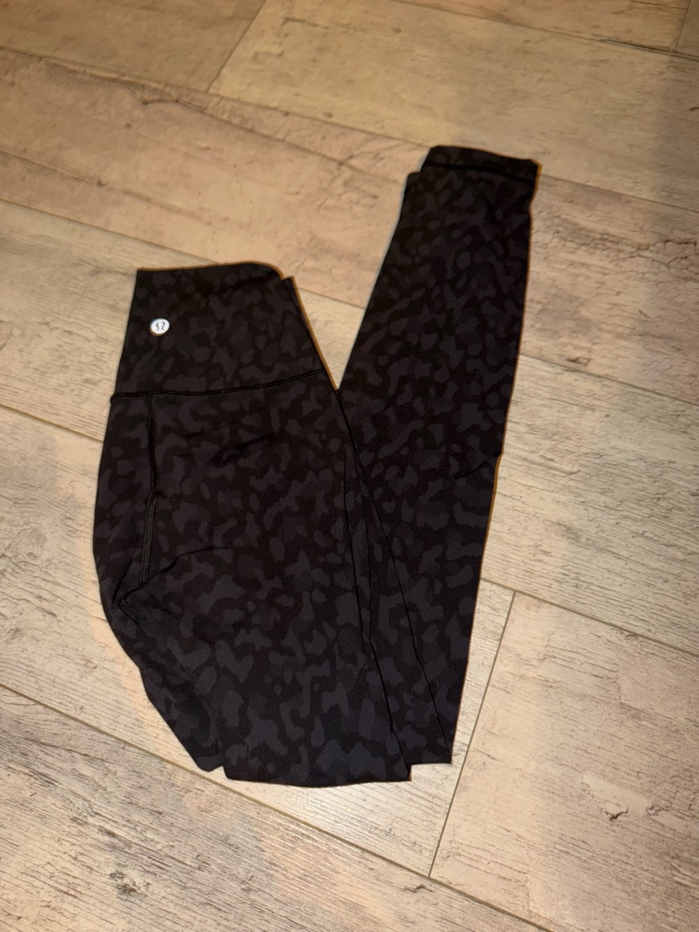 Lululemon Black Subtle Camo High-Rise Leggings